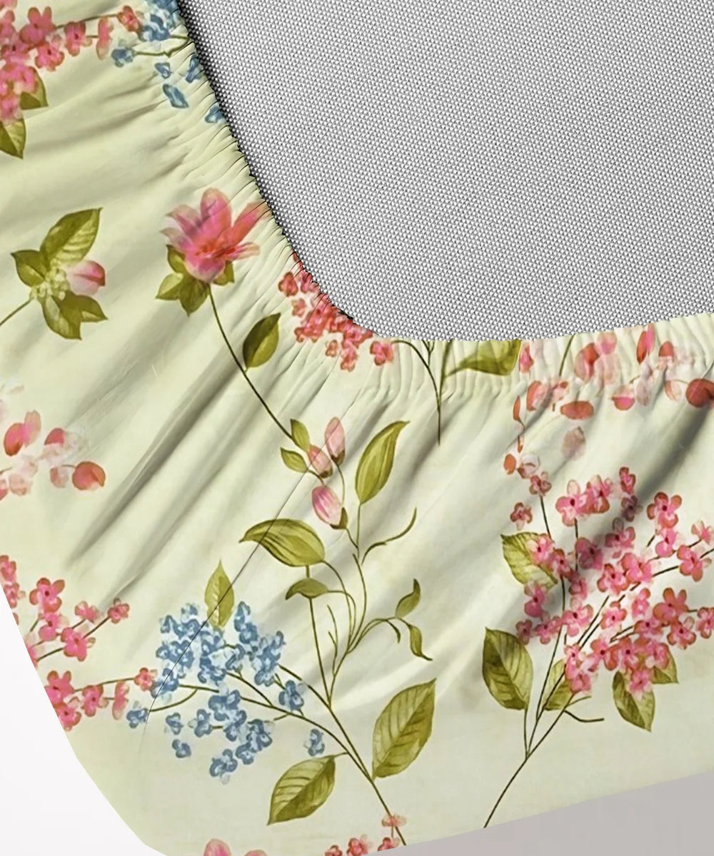 Garden Breeze King Size Bedsheet With 2 Pillow Cover