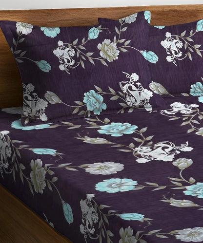 Noir EleganceKing Size Bedsheet With 2 Pillow Cover