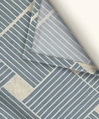Azure Stripes  Flat Bedsheet With Pillow Covers
