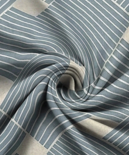 Azure Stripes  Flat Bedsheet With Pillow Covers