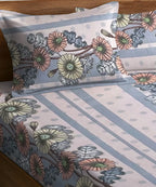 Blossom Stripe Bedsheet With Pillow Covers