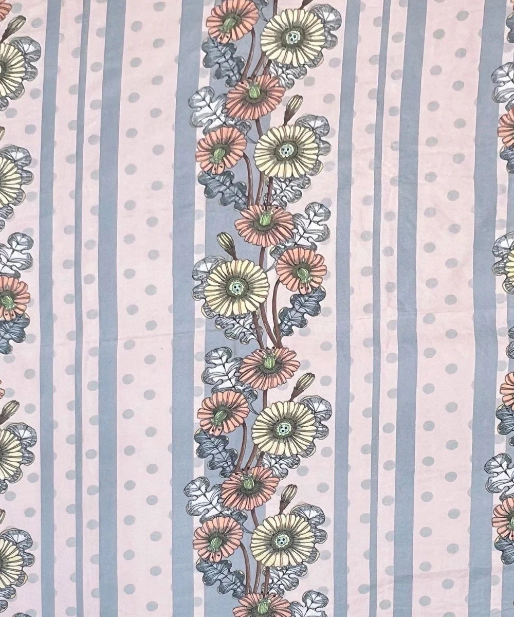 Blossom Stripe Bedsheet With Pillow Covers