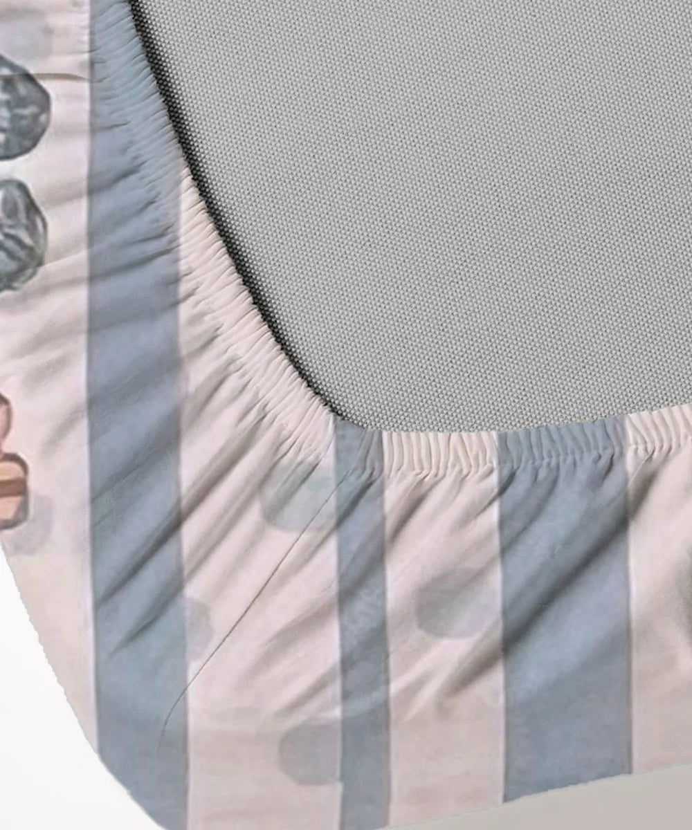 Blossom Stripe Bedsheet With Pillow Covers