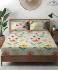 Sunny MeadowKing Size Bedsheet With 2 Pillow Cover