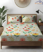 Sunny MeadowKing Size Bedsheet With 2 Pillow Cover