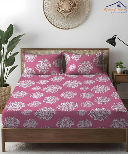 pink floral bedsheet 