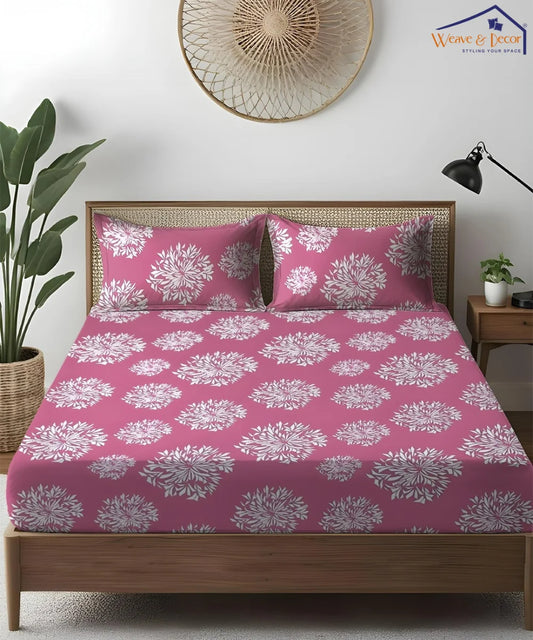 pink floral bedsheet 