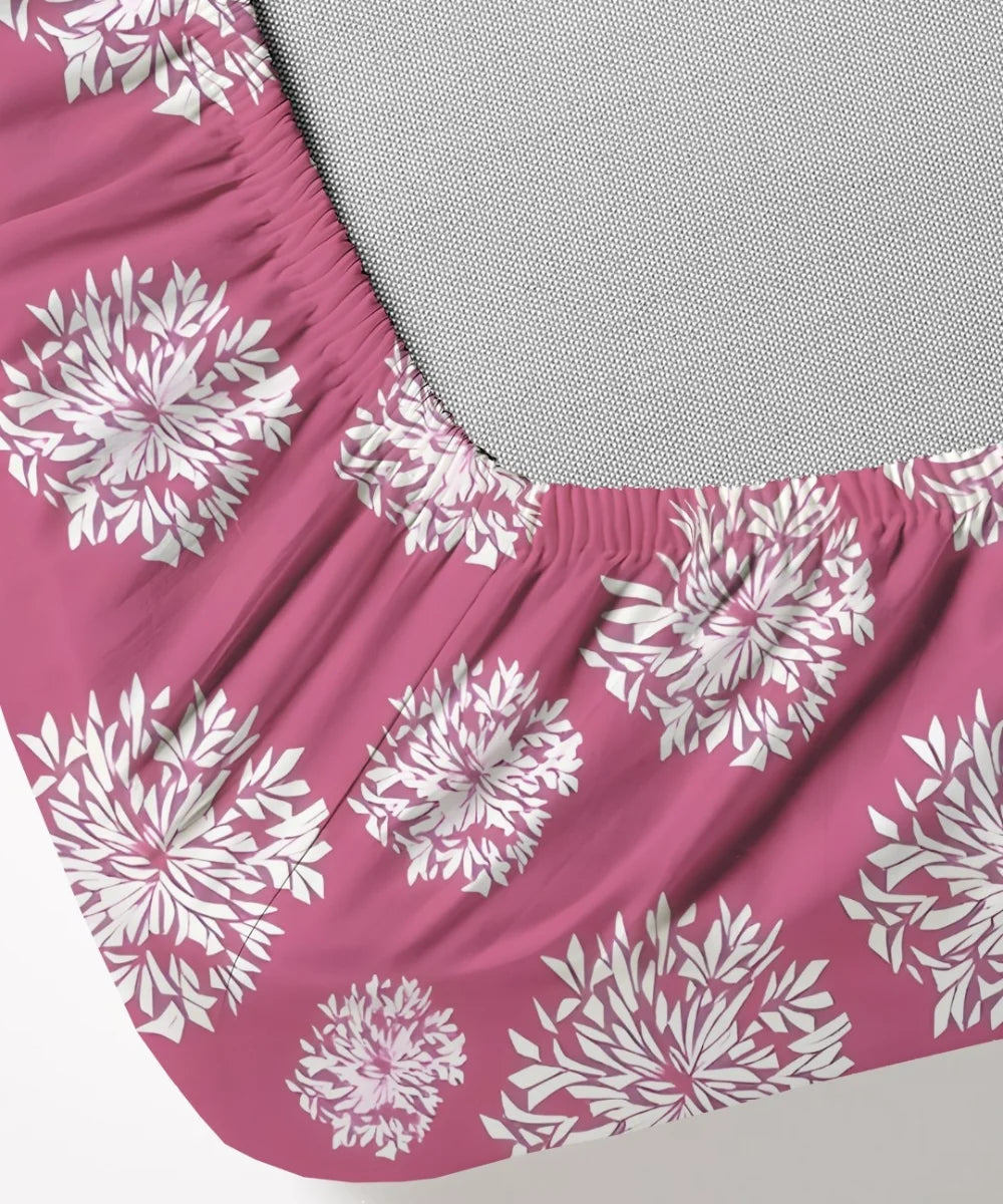 pink floral bedsheet 