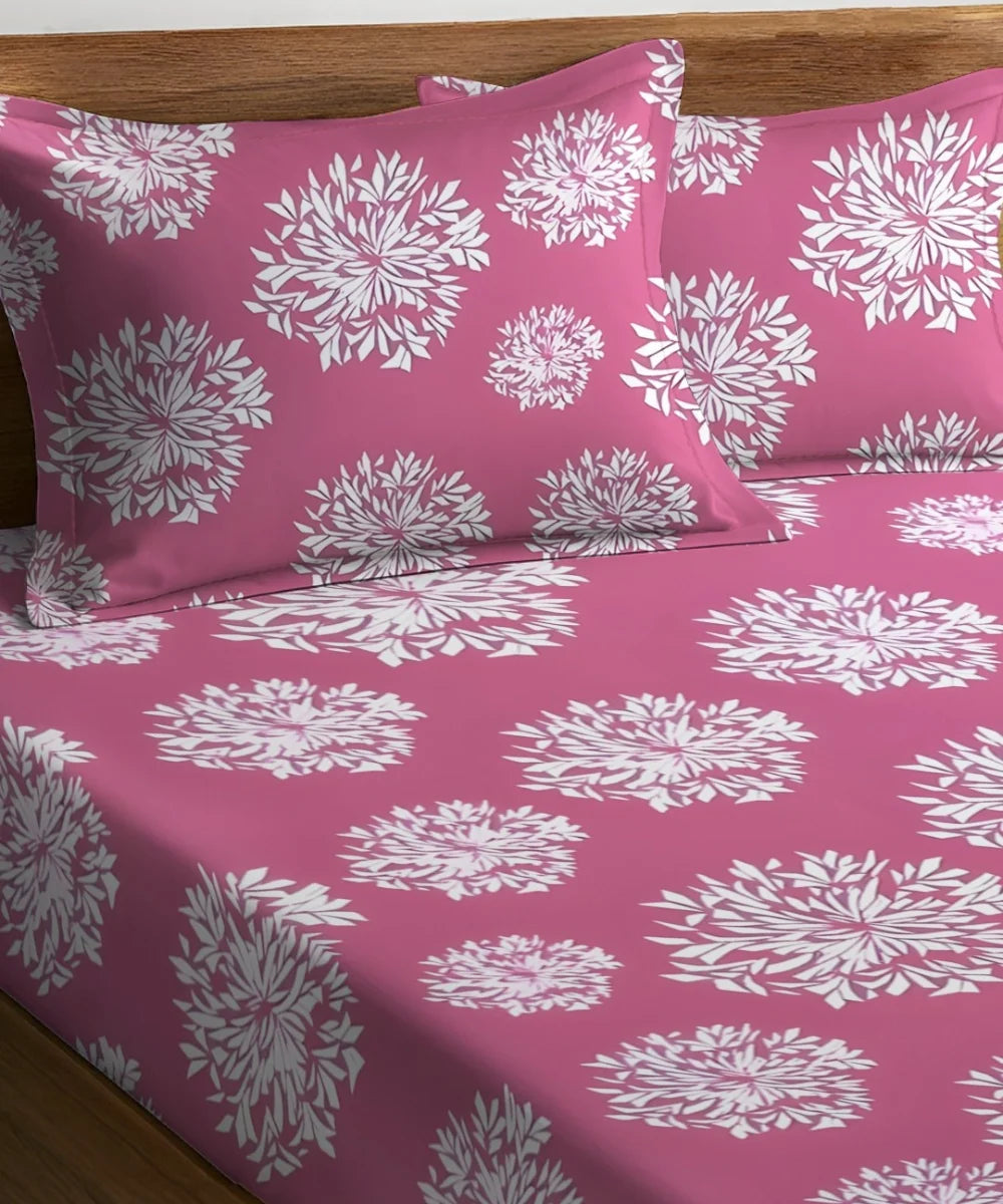 pink floral bedsheet 