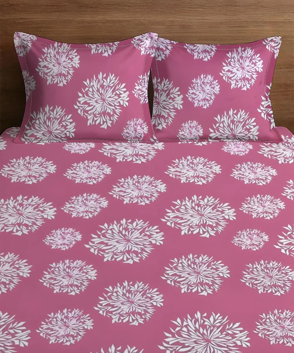 pink floral bedsheet 