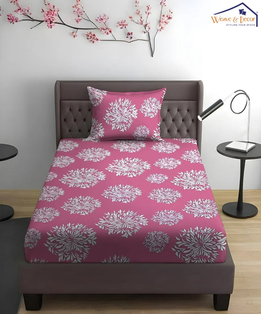 pink floral bedsheet 