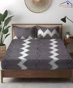 Midnight Wave Flat Bedsheet With Pillow Covers