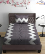 Midnight Wave Flat Bedsheet With Pillow Covers