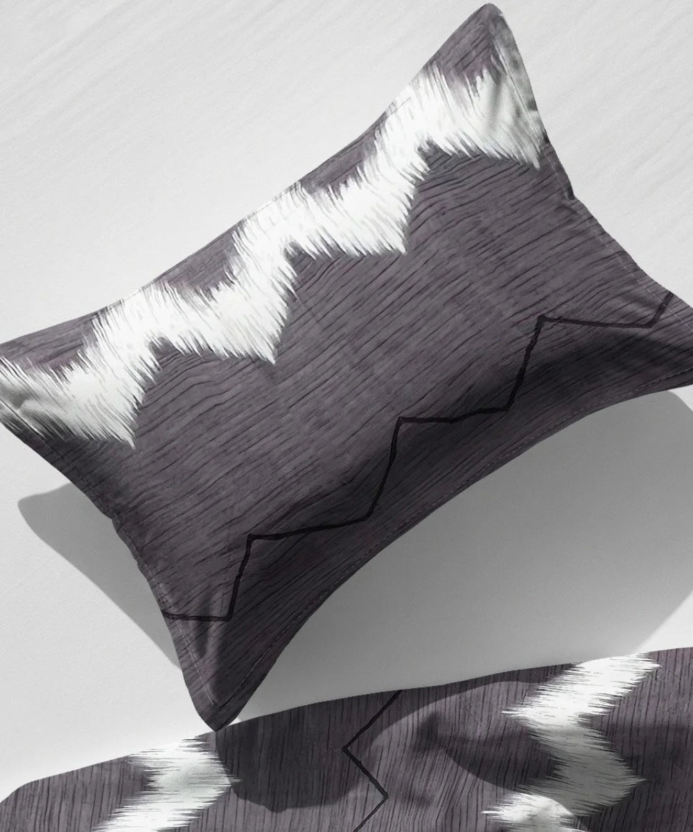 Midnight Wave Flat Bedsheet With Pillow Covers