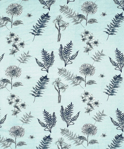 Misty Fern Floral Flat Bedsheet With Pillow Covers