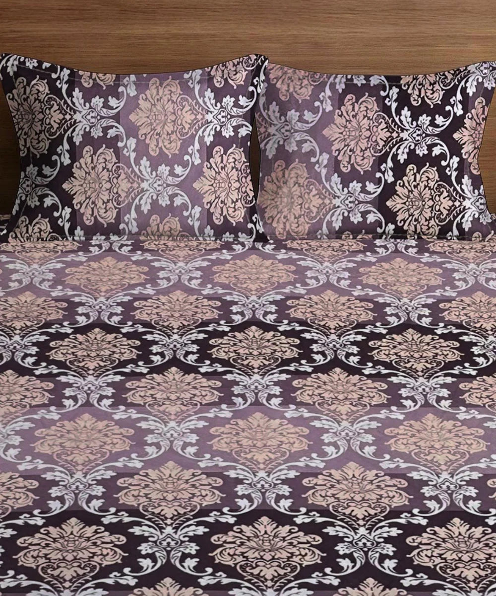 Royal Amethyst Flat Bedsheet With Pillow Covers