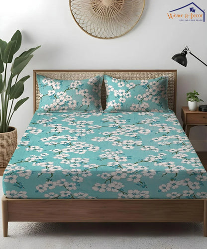 Morning Dew Flat Bedsheet With Pillow Covers