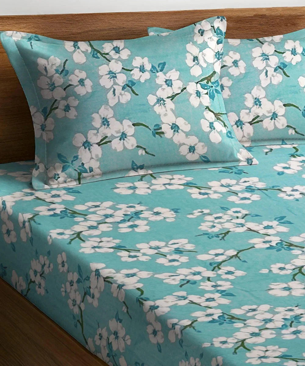 Morning Dew Flat Bedsheet With Pillow Covers