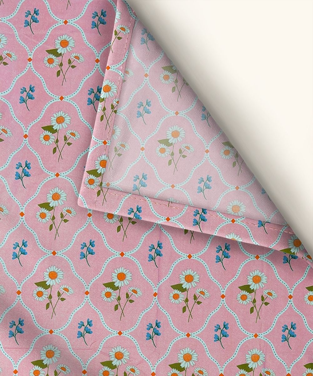 Daisy Blush  Stripe Bedsheet With Pillow Covers