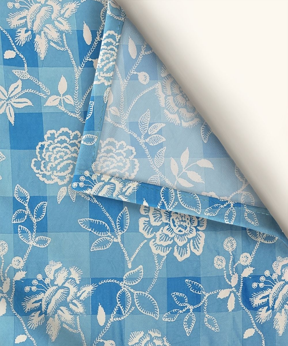 Indigo Garden Bedsheet With Pillow Covers
