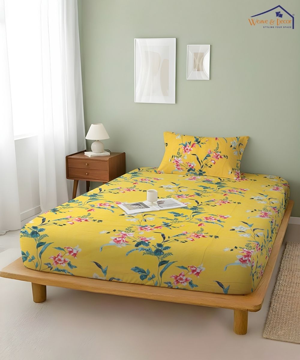 Sunlit Garden Bedsheet With Pillow Covers