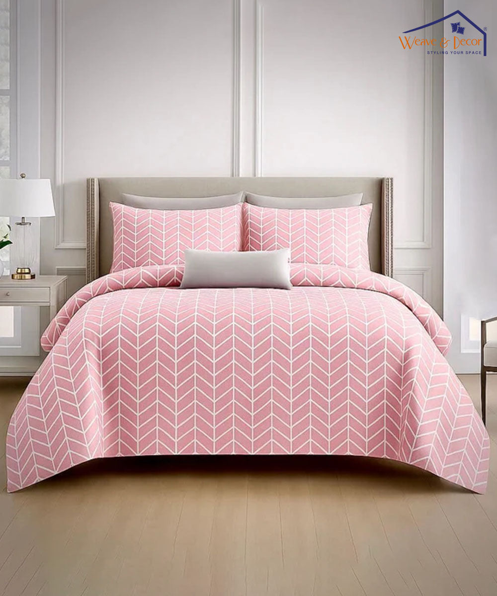 Blush Harmony Bedsheet With Pillow Covers