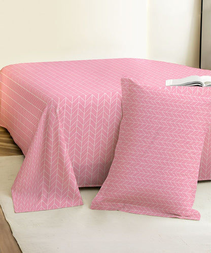 Blush Harmony Bedsheet With Pillow Covers