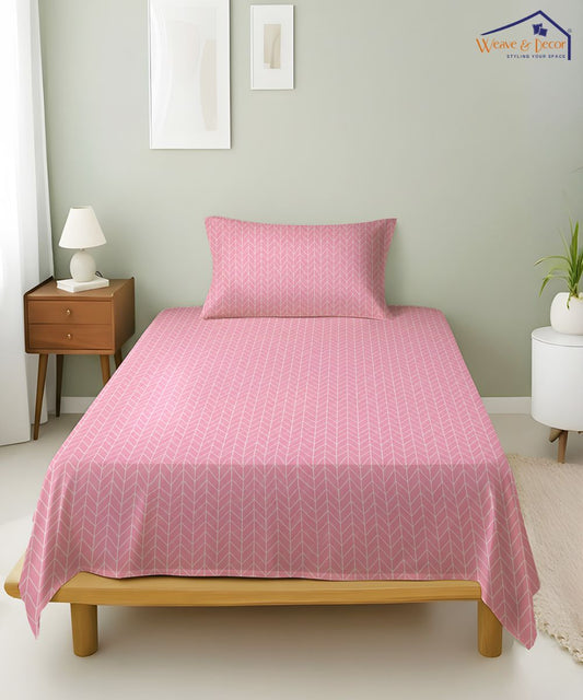 Blush Harmony Bedsheet With Pillow Covers