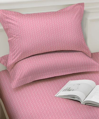 Blush Harmony Bedsheet With Pillow Covers