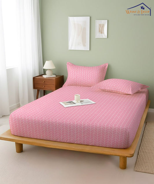 Blush Harmony Bedsheet With Pillow Covers