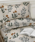 Pretty Floral Fitted Bedsheet With Pillow Cover