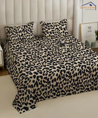 Animal Print King Size Bedsheet With 2 Pillow Cover