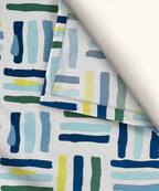 Multi Color Flat Double Bedsheet with 2 Pillow Covers
