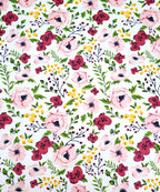 Multi Color Floral Flat Double Bedsheet With 2 Pillow Covers