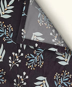 Blue Floral Super King Fitted Bedsheet With 2 Pillow Covers