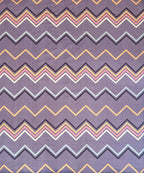Purple Zigzag King Size Bedsheet With 2 Pillow Covers