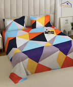 Multicolor Flat Bedsheet With Pillow Covers