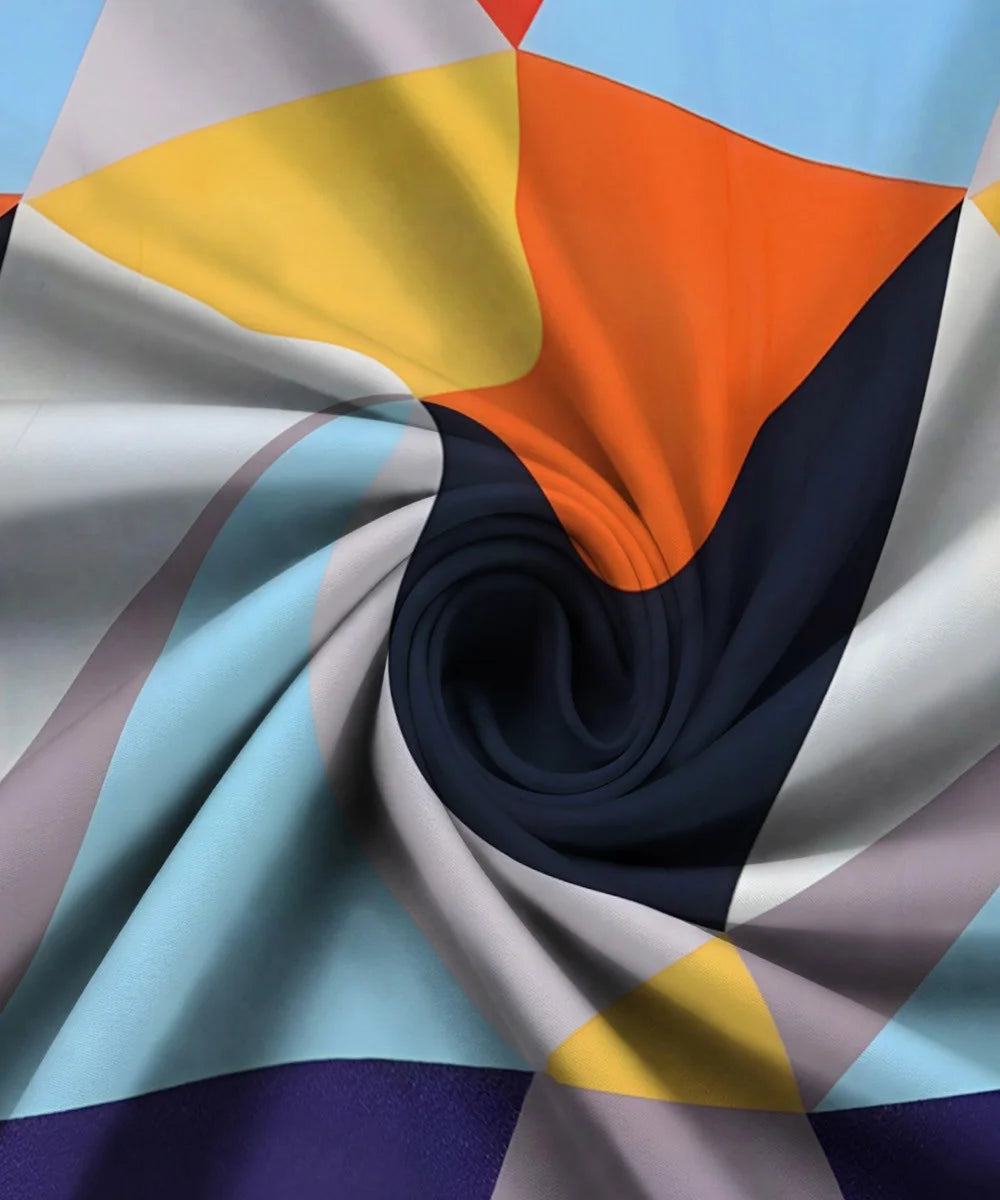Multicolor Flat Bedsheet With Pillow Covers