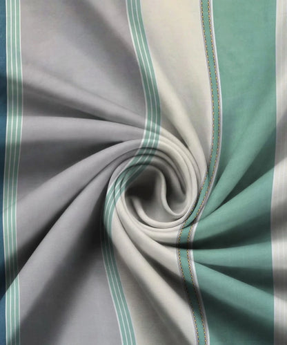 Green Lines Single Bedsheet With 1 Pillow Cover
