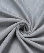 Light Grey Geometric Flat Double Bedsheet With 2 Pillow Covers