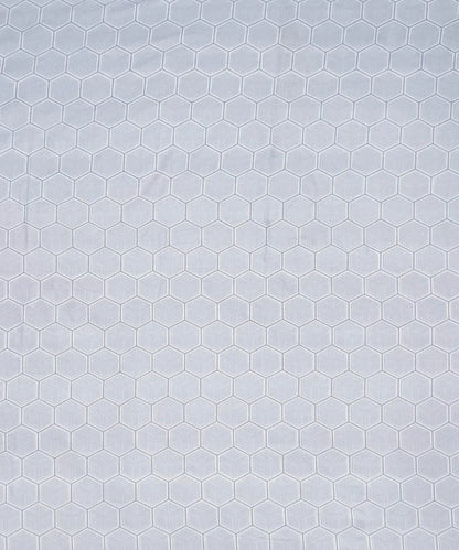 Light Grey Geometric Flat Double Bedsheet With 2 Pillow Covers