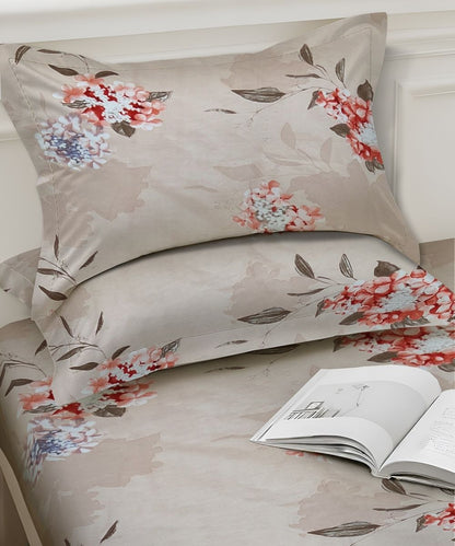Blossom Dew Dreams Flat Double Bedsheet With 2 Pillow Covers