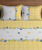 Flower in Sun Single Bedsheet With 1 Pillow Cover