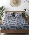 Lines Flat Double Bedsheet With 2 Pillow Cover