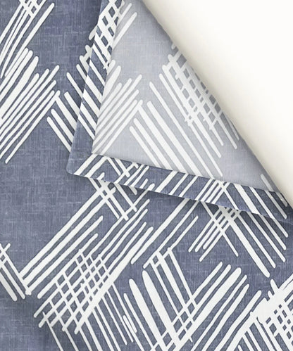 Lines Flat Double Bedsheet With 2 Pillow Cover
