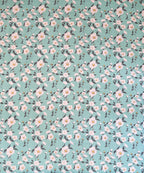 Green Blossom Flat Double Bedsheet With 2 Pillow Cover