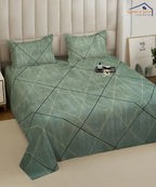 Lines King Size Bedsheet With 2 Pillow Cover