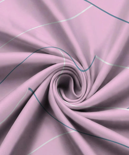 Pink Lines King Size Bedsheet With 2 Pillow Covers