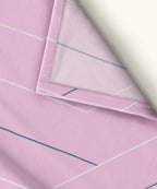 Pink Lines King Size Bedsheet With 2 Pillow Covers