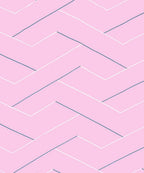 Pink Lines King Size Bedsheet With 2 Pillow Covers